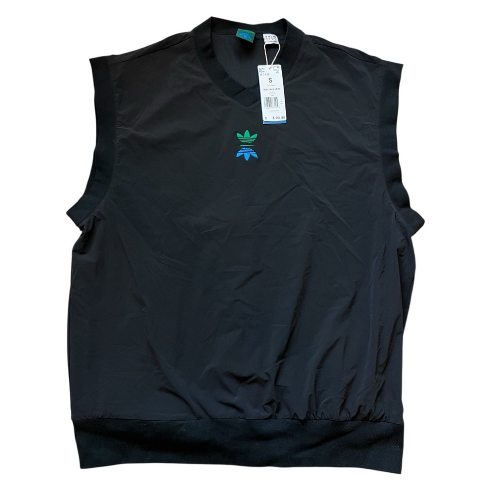 NWT Adidas Originals RLN Links Golf Vest Sleeveless Pullover Black | Size Small